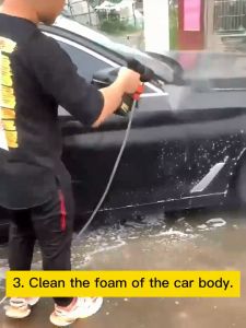 High Pressure Car Washer Portable Cleaning Machine Gun Wireless Strong Spray Garden Water Pump Made In Japan Electric With Foam Car Washer Machine Car Washing Water Gun Set