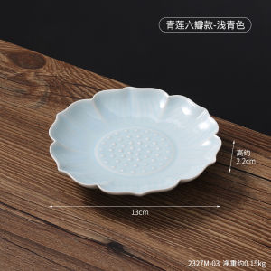 Retro Zen Ceramic Tea Tray Small Size Fruit Nut Tray for Home Use And Tea Room Dessert Pastries Plate Chinese Style Dining Utensils