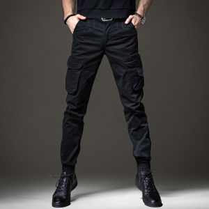 กางเกงทำงานผู้ชาย กางเกงขายาวทรงตรง ทรงสลิมฟิต ทรงลำลอง ทรงขากระบอกเล็ก กางเกงขายาวผ้าฝ้ายผสม PU ยืดหยุ่น