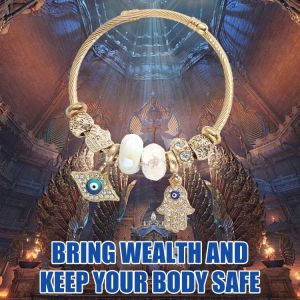 Evil Eye Open Adjustable Diamond Bracelet Lucky Charm Elastic Bracelet For Protection Fashion Jewelry Accessory