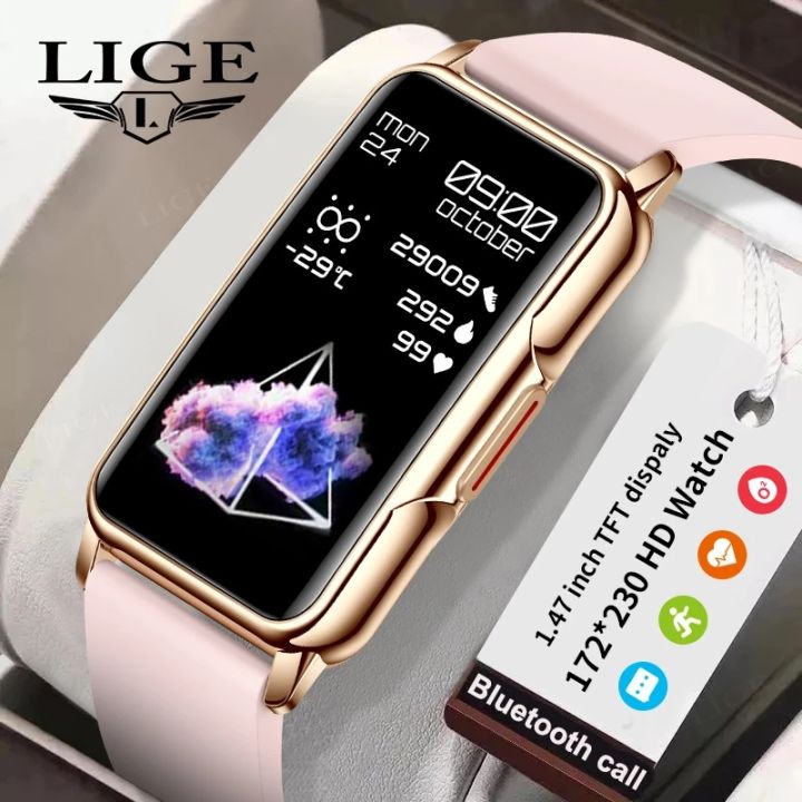 LIGE smart watch for girl Ladies Blood Pressure Oxygen Monitor Message