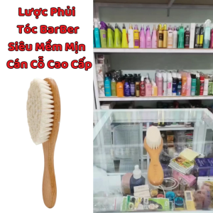 Chổi Phủi Barber Siêu Mềm Mịn Cán Cỗ Cao Cấp - Lược Phủi Tóc Barber Siêu Mềm Mịn Cán Cỗ Cao Cấp