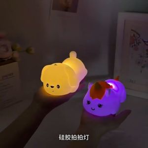 Ready Stock Childrens Cute Duck Night Light Soft Silicone Sleep Light with USB Charging Childrens Room Touch