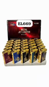 (READY STOCK)NYC New Animals Logo Refillable and Windproof Metal Gold Lighter 25PCS IN Box