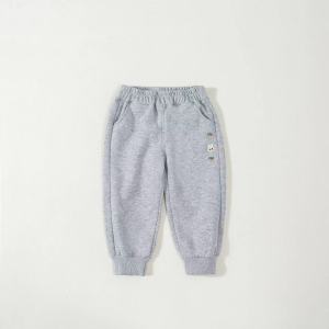 Trendy Autumn Wear Girls Sports Pants Casual Long Outerwear Childrens All-Match Cuffed Sweatpants Cotton Polyester Blend