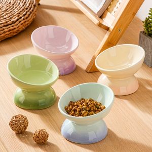 Cat bowlCeramic Elevated Pet Food Bowls - Perfect for Dogs and Cats - Reduces Neck Strain and Improves Digestion