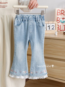 New Design Lace & Embroidery Girls Jeans
