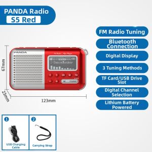 PANDA | Panda 6210 Bluetooth Radio Speaker Integrated Miniature Card Insertion Frequency FM774 Small Size Elderly Special Use Sound Box