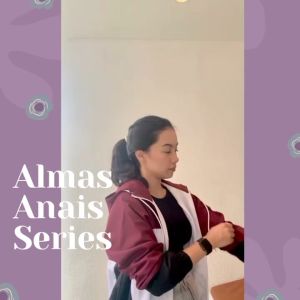 Jaket Parasut Hoodie Wanita - Anais Jaket Grey