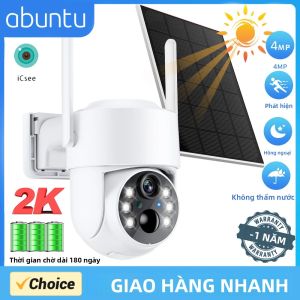 Camera Không Dây Wifi 4MP Chạy Bằng Năng Lượng Mặt Trời Ngoài Trời Với Khả Năng Phát Hiện Con Người PIR Giám Sát Video PTZ Pin Có Thể Sạc Lại ICSEE