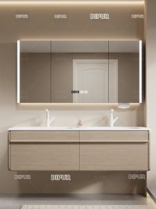 DIPURUI | Double Basin Vanity High-end Oak