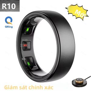 Nhẫn Thông Minh Theo Dõi Nhịp Tim R10 Qring Thép Không Gỉ Sạc Không Dây Thiết Bị Theo Dõi Thể Dục Dành Cho Cặp Đôi Nhẫn Sức Khỏe Chính Xác 2025
