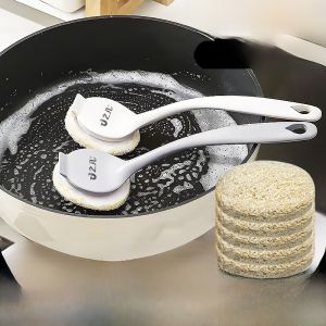Long Handle Kitchen Cleaning Brush Cucumber Rind Scrubber Pot Dishware Cleaner Brush for Pan Bowl Cleaning Household Tools