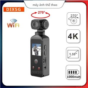 Máy Quay Phim Bỏ Túi 4K 1080P HD Mini Thể Thao Với Màn Hình LCD 1.3 Inch 270 Độ ° Vỏ Chống Nước Wifi Có Thể Xoay Được Phát Hiện Chuyển Động Cho Các Hoạt Động Ngoài Trời