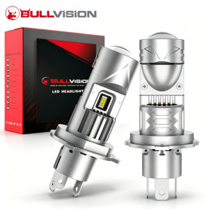 Bullvision H4 LED 360 2PCS 7035 CSP 12V 2PCS CANBUS Car Lights STG Beam Left-Hand Drive Headlight PTF Ice Bulb Auto Fog Lights