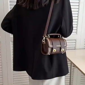 OOKAS Korean Sling Bag for Women Shoulder Bag PU Leather Fashion Double Buckle Bags Gift
