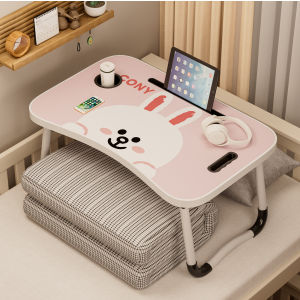 Foldable Bedside Small Table Laptop Desk Stand Student Dormitory Writing Desk Children Book Reading Desk Multi-Functional Storage