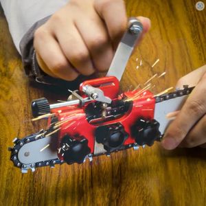 Hand cranked chain grinder,Chainsaw Chain Sharpening JigChainsaw Sharpener Kit suitable Chainsaw Grinder Tool For All Kinds Of Chain And Electric Saws