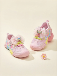 Light Comfortable Bow Sweet Girl Children Sports Shoes
