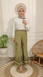 Sarung Batik Rayon Motif Lotus | Seragam Warna Soft