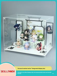 Integrated Display Storage Box Skullpanda Figure Model Showcase Stand Desktop Living Room Birthday Scene Props Collectibles