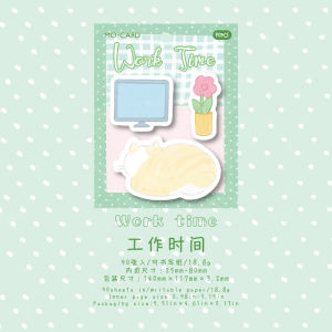 Cute Cat Home Diary Original Warm Hearted Patchwork Sticky Notes Multi Version Adorable Business Supplies Paper Products