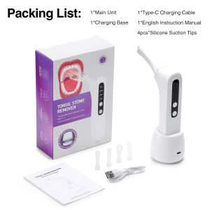 Hailicare | Electric Tonsil Stone Remover Tool 3 Suction Modes Tonsil Stone Removal with UV Disinfection Built-in LED Light for Oral Care