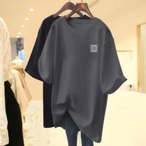 plus Size Womens T-Shirt Pure Cotton Short Sleeve Loose Fit Mid-Length Summer European Style Clothing Comfortable Breathable