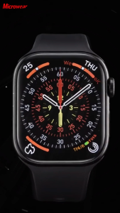 Microwear Watch W12Pro Smartwatch 46mm Large Display 256+1GB Memory IP68 Swim Waterproof Messenger Reply AI App NFC Music Download & Control Built in GPS ECG & Blood Pressure Monitor Fitness Activity Tracker Long Battery Life