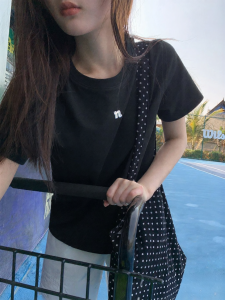 NIHAOKANONG | Áo Thun In Chữ Kiểu Dáng Suông Giúp Gọn Đơn