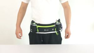Waist Bag Sports Running Man/Woman Waist Pack Outdoor Fitness Phone Bag Reflective Strip Multiple Pockets Holder with Water Bottles