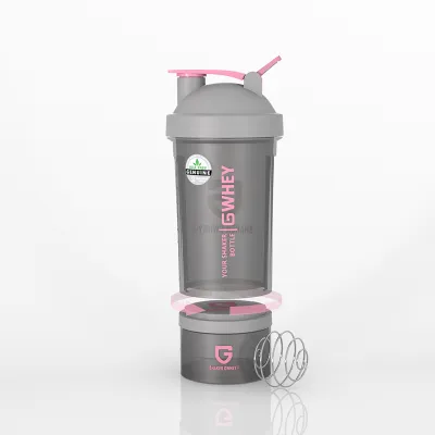 Leakproof Dual Layer Protein Mixing Shaker Cup with Powder Compartment