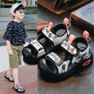รองเท้าแตะชายหาดสำหรับเด็กชาย รองเท้าแตะแบบสวมหัว พื้นนุ่ม ฤดูร้อน 2025 รองเท้าเด็กชาย รองเท้าเด็กผู้ชาย รองเท้าเด็ก รองเท้าเด็ก