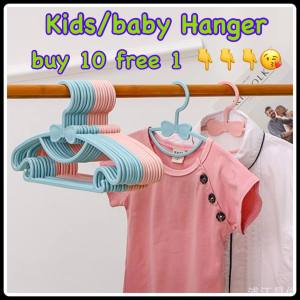 10 PIECES Penyangkut Baju Baby Kanak-Kanak Murah Foldable Hook Hangers Clothes Rack Children Cloth Henger Kids Cute Kid