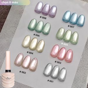 1 Hộp Sơn Móng Tay Gel Mắt Mèo PSK 2025 Mật Độ Cao Màu Xanh Sen Hạt Pha Lê Tráng Gương Trang Trí Móng Tay Không Phai Màu Dùng Cho Thiết Kế Nhánh Cây