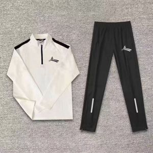 เสื้อผ้ากีฬาวิ่งแบบแห้งเร็ว คอตั้ง แขนยาว กระดุม วัสดุโพลีเอสเตอร์ สำหรับผู้ชายและผู้หญิง ฤดูใบไม้ร่วง 2025