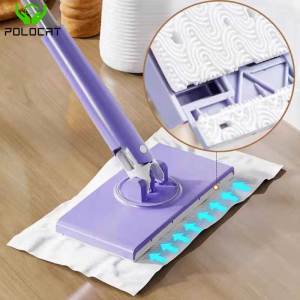 Polocat nhỏ cầm tay lau tự động khăn giấy thay đổi lau Mini khăn mặt tương thích lau cho cửa sổ sàn và làm sạch bụi
