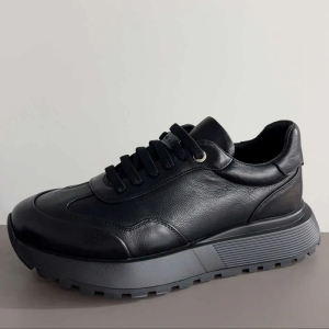 Mens Dad Shoes Thick Bottom Real Leather Sport Casual Shoes Fall Winter New Style Versatile Trendy Fashion Increased Height