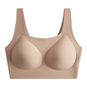 คนกระดาษที่มองไม่เห็นขนาดใหญ่ช่วยลดรูปลักษณ์ของฤดูร้อนบางส่วนชุดชั้นในสตรีไม่มีร่องรอยนุ่มซับในถ้วยวัสดุไนลอน