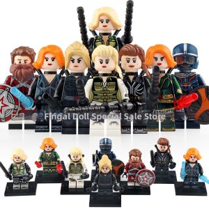 Marvel Black Widow Figure Red Guardian Taskmaster Assembly Block Toy