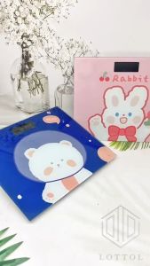 Timbangan Badan Kaca Digital Elektronik Motif Kartun FREE BATERAI 180 Kg