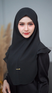 ฮิญาบสวมสำเร็จ แต่งระบายสองชั้น น่ารักมากๆ สวมใส่ได้หลายโอกาส HN17วาริสมุสลิม