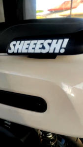 Sheeesh Sticker for Motorcycle Waterproof Stickers Decal for Motor Car Sheesh Vinyl Decal