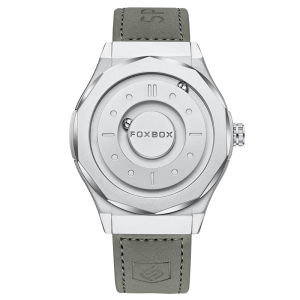 LIGE | FOXBOX Simple Man Watches Black Rolling Pointer Magnetic Force Watch For Men Stainless Steel Men Quartz Watch Relogio Masculino