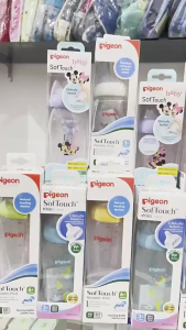 BOSU301 BOTOL SUSU PIGEON SOFT TOUCH PP CLEAR WIDE NECK 240 ML