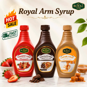 Royal Arm Syrup / Raya Syrup / Strawberry / Chocolate / Caramel / 624g / 22 OZ / High Quality / Cooking / Pancake Drizzle / Coating