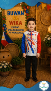 Baby Fourths Couture Buwan ng Wika Sinag Barong Tagalog Traditional Philippine Flag for Kids Cultural Events Philippines