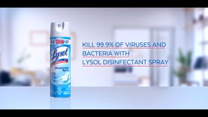 Lysol Disinfectant Spray 510g Crisp Linen (kill 99.9% of viruses and bacteria on hard surfaces) Sanitizes soft surface