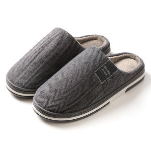 YUAAE Mens Winter Home Slippers Casual Shoes Soft And Warm Home Slippers Indoor Bedroom Anti Slip Flat Shoes Couples Floor Slippers