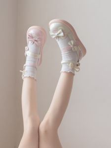 Gu Gu Bear Original Cute Japanese Style Lolita Big Toe Small Leather Shoes Preppy Style JK Soft Girl Student Flats Lo Shoes